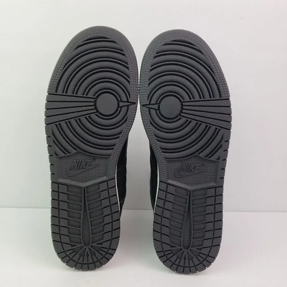 Nike Jordan 1 Flight 4 Prem BG Boys Sz 7Y Womens Sz 8.5 Black Pure Platinum Shoe